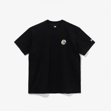 뉴에라 라운드 스케이트보드 티셔츠 블랙 141790127413