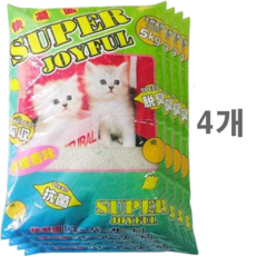 슈퍼 조이풀 고양이 모래 5kg (4개), 5kg × 레몬 × 4개입
