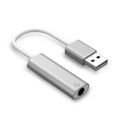 사운드 카드 USB 오디오 어댑터 케이블 타입 C ~ 3.5 mm 스테레오 잭 헤드셋 PS3 PS4 용 외부, 1개