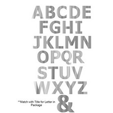 GG Grand General 94952 1 Inch Stainless Steel Letter F wit GG 그랜드 제너럴 94952 1인치 스테인레스 스틸 문자 F(테이프 포함
