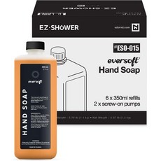 EZbrnd 에버소프트 핸드비누 리필 카트리지 350ml 12온스 x 6pk, 6개