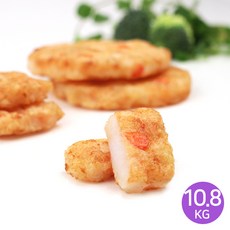 [마칸] 무료배송 새우스테이크 1박스 택일 새우패티 새우까스, 원형 10.8kg 12장x10팩 새우버거용