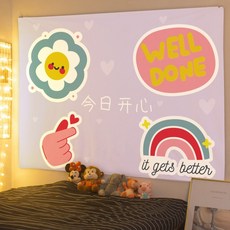 어반30 인테리어 패브릭 포스터 배경천 북유럽풍 메쉬 레드 거즈배지 침실 심플 방 인, 오늘 즐거웠어