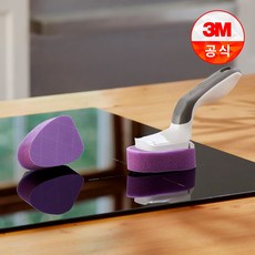 [3M]핸들형 무세제 인덕션 전용 클리너(핸들+리필 2입), 단품