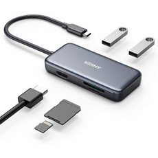 Anker5-in-1 프리미엄 USB-C 허브 앤커 USB허브, 블랙