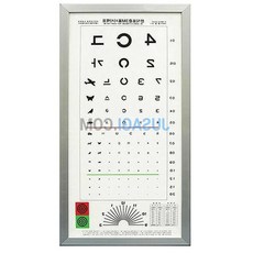 보건소 병원 검진센터 아크릴 시력검사표 테스트 눈 의원 어린이 안과, 옵션1: 일반(형광등) 1개