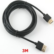 [Coms]Coms Coms 고급형 HDMI V1.4 초슬림 HDMI케이블 블랙 -3M HDMI케이블 영상장비 블루레이 셋톱박스 DVD, 1, 빠른출고요청