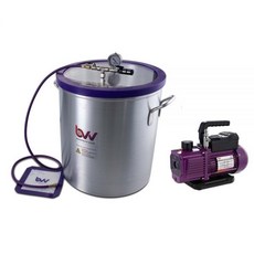 BEST VALUE VACS BVV 15갤런 알루미늄 진공챔버 및 V9D 9CFM 2단 펌프 키트, 단일사이즈