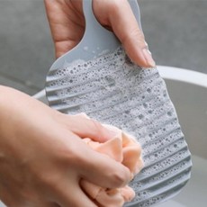 [1+1] 여행용 속옷 미니 빨랫판 빨래판 9.3x18.5cm 휴대용 핸드 초벌 손바닥 실리콘 손빨래, 2개