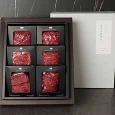 국내배송 25년 설 선물 한우 1등급 냉장 모둠세트 1.8kg 300g x 6pack, 6개
