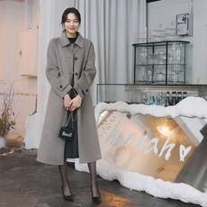 잇미샤 24 소매비죠 캐시미어 블렌디드 핸드메이드 코트 ITOBZHL710187266