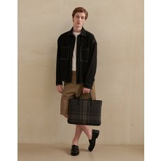 23FW [TARTAN MAX][타탄 맥스] 브라운 타탄체크 서류가방 DBBA3F065W3