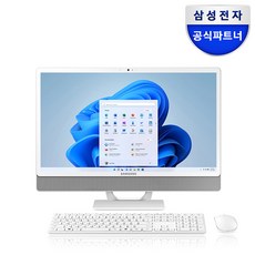 삼성전자 올인원 일체형 PC 프로스트 화이트 DM530ADA-L25A (펜티엄골드 7505 60.5cm WIN11 Pro) 기업용 사무용 학습용, 4GB, 128GB, WIN11 Pro