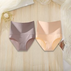 팬티 슬리밍 솔리드 편안한 속옷 하이웨이스트 란제리 세트 브리프 여성용 바디