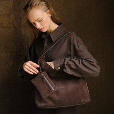 로서울 Pulpy hobo bag Suede Umber 214698
