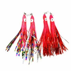 문어 꼴뚜기스커트채비 색동/레드실버 문어채비 문어낚시, 색동스커트