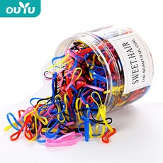 others 오 육 키 즈 헤 어 밴드 고무줄 아기 액세서리 상하 지 않 아 일회용 컬러 여자아이 끈 묶 기 B11041 약 800 개, 상세페이지 참조
