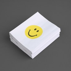 스마일 페이퍼 호떡봉투 90P 감자튀김 식품지 빵포장지 페이퍼백 고구마 호두과자, 1개