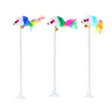 마우스 케이지 집 둥지 고양이 스틱 깃털 지팡이 티저 강아지, 1.1PCS, 1개