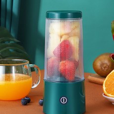 휴대용 전기 과일 Juicer USB 충전식 스무디 메이커 블렌더 교반 기계 핸드 헬드 주스 컵 주방 도구|수동 착즙기|, 1개, green, 단일