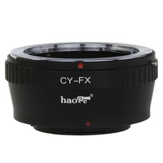Contax/Yashica C/Y CY 마운트 렌즈용 Haoge 렌즈 마운트 어댑터 Fujifilm Fuji X FX 마운트 카메라 X-A5 X-A10 X-A20 X-E1 X-E2 X-E2s X-E3 X-H1 X-M1 X -Pro1 X-Pro2 X-T1 X-T2 X-, 1개, 기타