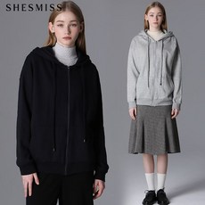 쉬즈미스 캐시 기모 후드 집업 자켓