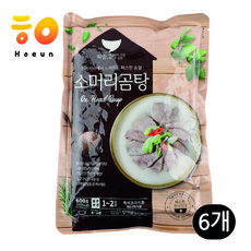 라면보다 끓이기 쉬운 국물진한 소머리곰탕 600g*6 (총 3.6kg) 실온보관, 6개, 600g