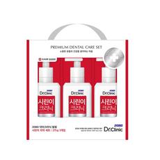 2080 닥터 클리닉 펌핑치약 선물세트, 3개, 275g