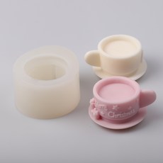  커피잔 초콜릿몰드 비누몰드 실리콘몰드 향초몰드 석고방향제몰드 캔들몰드, 블루 (커피잔 캔들 몰드) 