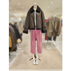 스튜디오 톰보이 카라 배색 무스탕 점퍼 (9174461999)