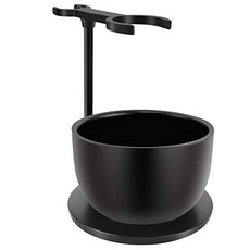 SANWA SANWA Deluxe Heavyweight Black Shaving Brush Razor Stand with St