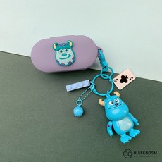 적용 QCY T5T5S 실리콘 애니메이션 보호케이스 T1X 소프트쉘 T1S 충격흡수, QCYT1XT1S자정 블루 이상함 모