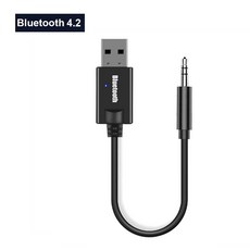 차량용 오디오 음악 마이크 블루투스 Aux 어댑터 USB 3 5mm 잭 5 0 핸즈프리 키트 차량용 블루투스 송신기, Bluetooth v4..2