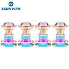 WA IFA 4SETS 와셔 신발 클램프 패드 너트 사이클링 M5 키트 볼트 나사 부품 자전거 티타늄 브레이크, Rai ow