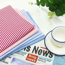 면스판 원단 스트라이프 5종, 2mm청해지, 1개