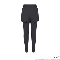 프로스펙스 여성 26~30 사이즈 이월 40% 일상생활 운동시 입기 좋은 트리코트 냉감 원단 여름 9부 우븐 바지 결합형 레깅스 PW3WZ23S131 챠콜