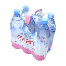 CS228P evian 에비앙 천연 광천수 1L 6입, 단품, 단품