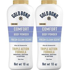 Gold Bond Comfort Body Powder 10 oz. Talc-Free Fresh Clean Scent With Aloe & Chamomile, 2개, 283g