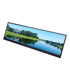 서브 보조 휴대용모니터 12.6 인치 메탈 케이스 바 모니터 1920*515 IPS 디스플레이 콘솔 라즈베리 파이 PC, 한개옵션0