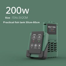 막대 수족관 가열 히터 물 수조 제어 스마트 LED 다이빙 온도 1200W 표시 조절 가능한, US Plug