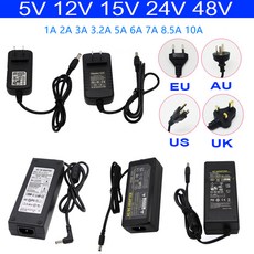 조명 변압기 AC100 240V 스위칭 전원 공급 장치 LED 어댑터 DC5V 12V 15V 24V 48V 1A 2A 3A 3.2A 5A 6A 7A 8A 8.5A 10A, US, 1개