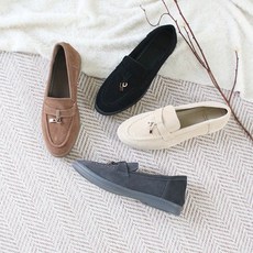 마리엠 로로피아 소가죽 스웨이드 2cm 로퍼