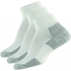 Thorlos Unisex JMX 달리기 두꺼운 패딩 발목 양말 흰색 (3 팩) 중간