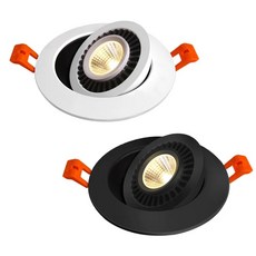 매립등 인테리어 조명 스포트라이트 QLTEG밝기 조절 LED 5w 7w 10w 매립형 천장 램프 360 도 회전 스포트 AC 110v 220V 실내 전구 4000K, [02] Warm White, [11] 10W White Dimmable, 1개