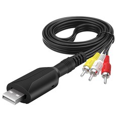 RCA AV 어댑터 커넥터 코드 수컷에서 수컷 RCA 케이블 USB2.0 ~ 3RCA 오디오 비디오, 0 B