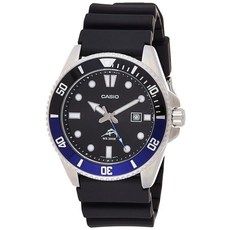 카시오 아날로그 청새치 다이버 시계 MDV-106B-2AVCF 18271, Resin Strap, Black/Blue, 1개