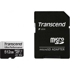 Transcend 512GB 마이크로SD with 어댑터 UHSI U3 A2 울트라 퍼포먼스 TS512G USD340S