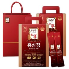 [1+1 특가] 홍삼정 6년근 하루한포 100회분 대용량+쇼핑백, 2개, 1L