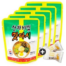 맛다시 산채비빔 맛다시(90g) x 5봉(+밀크츄2개 포함), 449.9g, 1세트