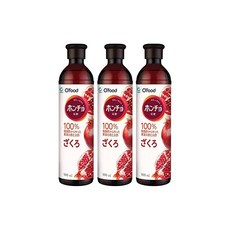 홍초 홍초 석류 900ml×3개 세트 석류 마실 수 있는 식초 과일 식초, 3개, 900ml